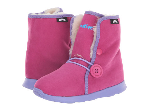 Incaltaminte fete native shoes luna child boot (toddlerlittle kid) resort pinkthistle purplebone white