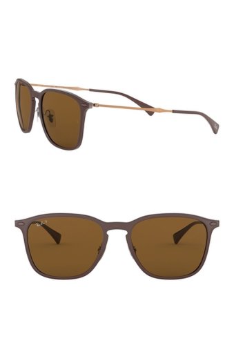 Ochelari barbati ray-ban 56mm square polarized sunglasses brown