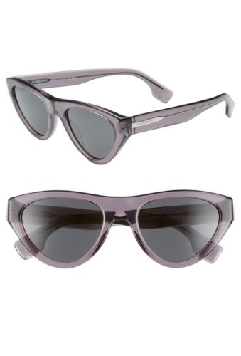 Ochelari femei burberry 52mm cat eye sunglasses transparent grey