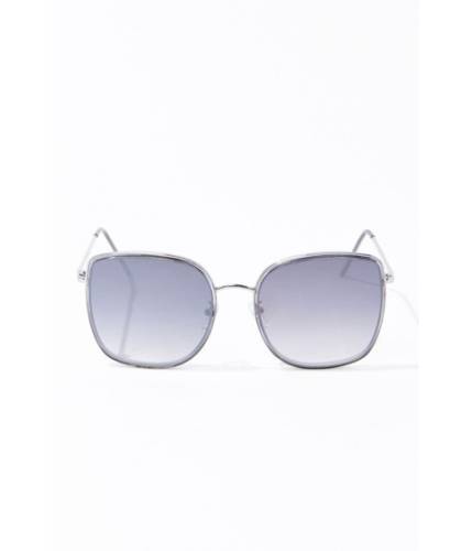 Ochelari femei forever21 square mirrored sunglasses silvergrey