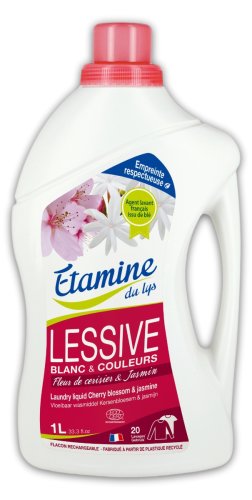 Detergent bio pentru rufe albe si colorate cu parfum de flori de cires si iasomie, 1000ml, etamine
