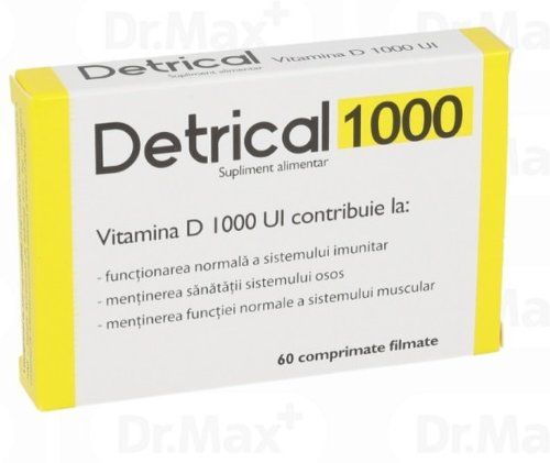 Detrical vitamina d 1000 ui, 60 comprimate, zdrovit