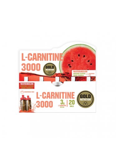 L-carnitina 3000mg cu aroma de pepene rosu, 20 doze, gold nutrition