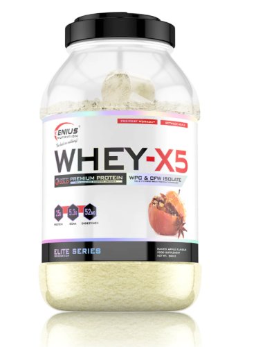 Pudra proteica cu aroma de mar copt whey-x5, 900g, genius nutrition