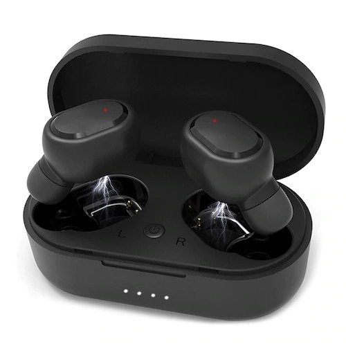 Casti bluetooth wireless. tws earbud cu tehnologie bt 5.0 negru