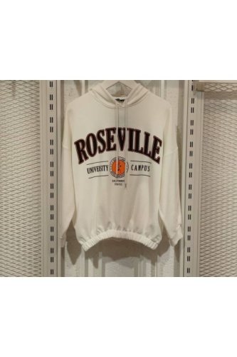 Hanorac alb sport roseville