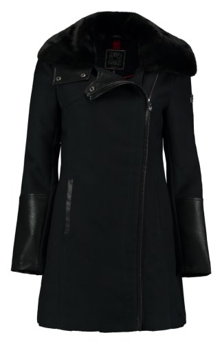 Palton dama elegant, tip capitan, marca zabaione, culoare negru, cod ud-501-0002