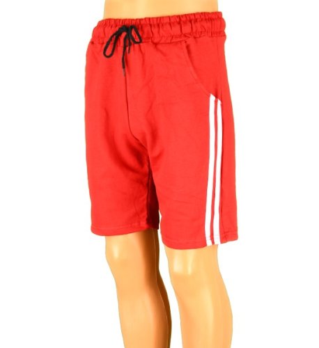 Pantaloni rosii cu 2 dungi pentru barbat - cod 37671