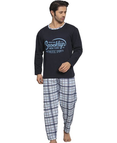 Pijama batal bleumarin vatuita pentru barbat - cod hp1203