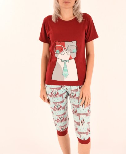 Pijama bordo cat - cod 46221