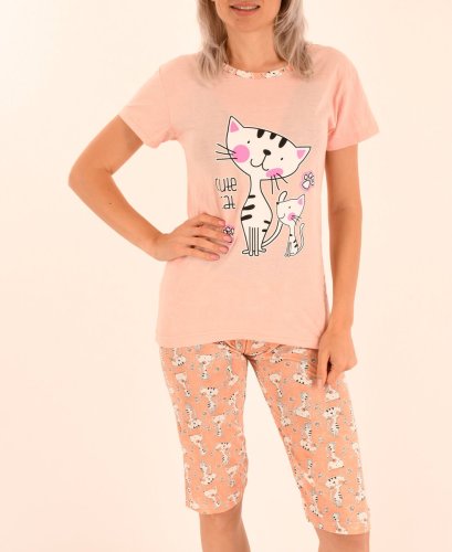 Pijama corai cute cat - cod 46240