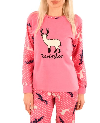 Pijama polar fuxia winter - cod 44834