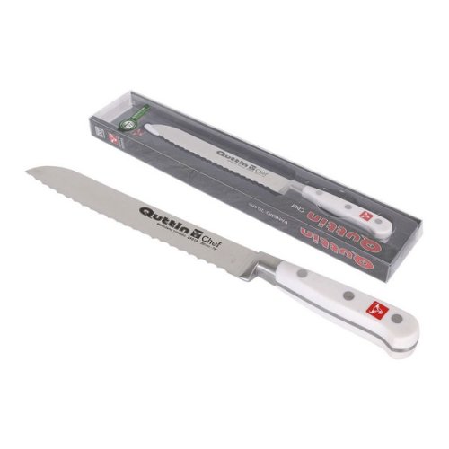 Serrated knife chef quttin oțel inoxidabil alb (20 cm)