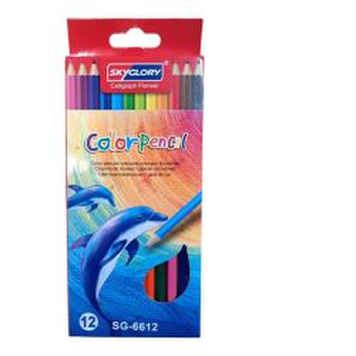 Set creioane colorate 12 culori skyglory