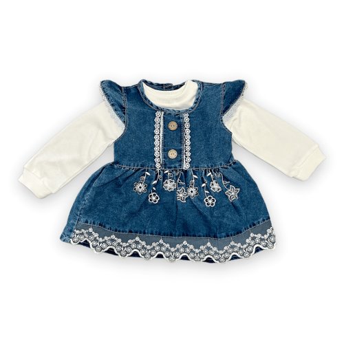 Set rochita blug si bluzita, casual-moderna pentru fetite cod 3023