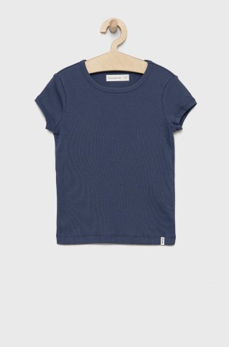 Abercrombie & fitch tricou copii culoarea albastru marin