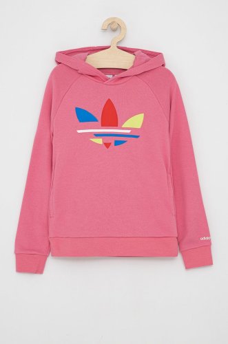Adidas originals bluză copii culoarea roz, cu imprimeu