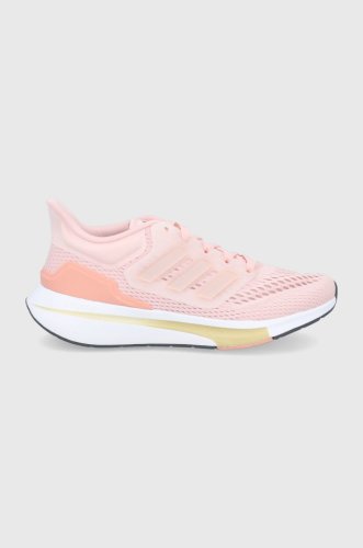 Adidas pantofi eq21 run culoarea roz, cu toc plat