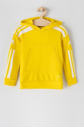 Adidas performance bluză copii culoarea galben, material neted