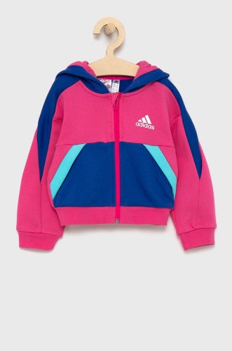 Adidas performance bluză copii culoarea violet, cu imprimeu