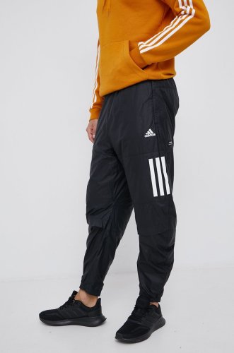 Adidas performance pantaloni bărbați, culoarea negru, jogger