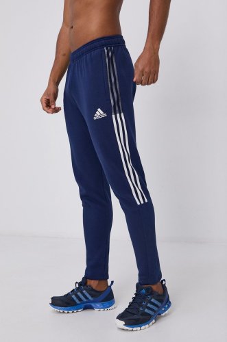 Adidas performance pantaloni performance gh4467 bărbați, culoarea albastru marin, cu imprimeu