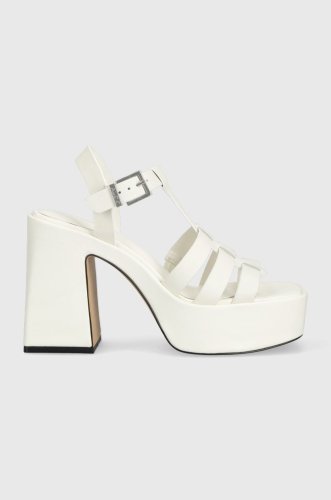Aldo sandale de piele jeni culoarea alb, 13543009.jeni