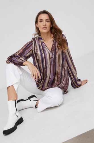Answear lab bluză femei, culoarea violet, modelator