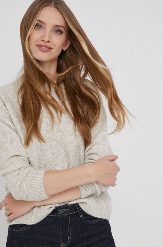 Answear lab pulover femei, culoarea gri, light, cu turtleneck