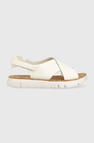 Camper sandale de piele oruga sandal femei, culoarea alb, k200157.046