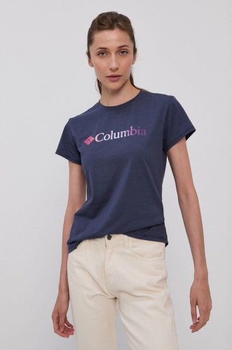 Columbia tricou femei, culoarea albastru marin