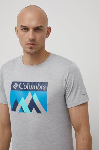 Columbia tricou sport zero rules culoarea gri, cu imprimeu