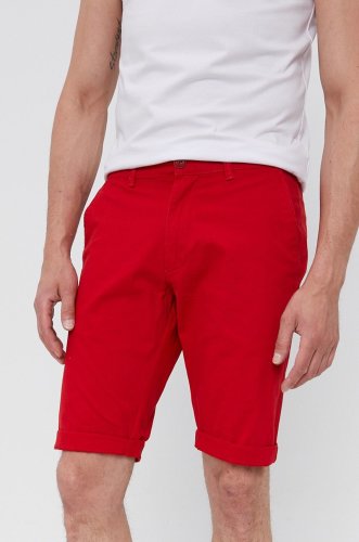 Cross jeans pantaloni scurți bărbați, culoarea rosu