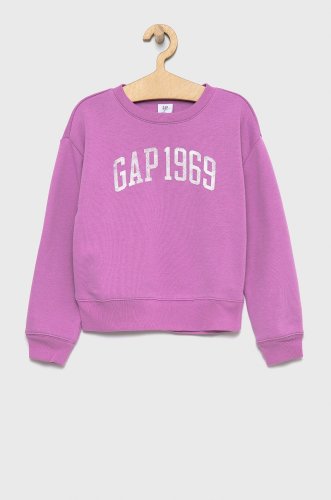 Gap bluză copii culoarea violet, modelator