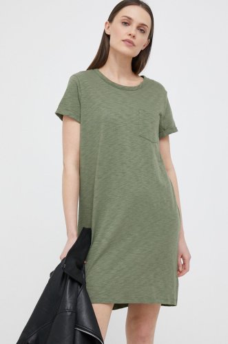 Gap rochie din bumbac culoarea verde, mini, drept