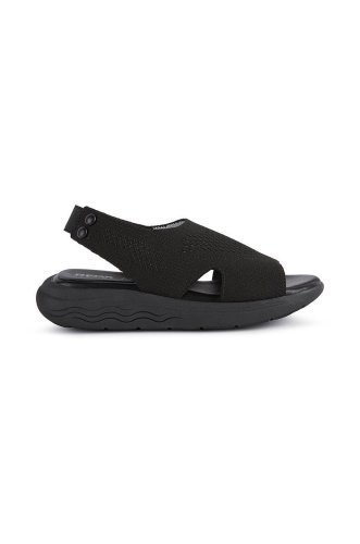 Geox sandale spherica ec5 femei, culoarea negru, cu platforma