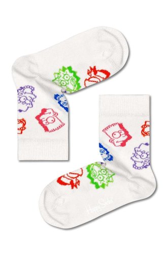 Happy socks sosete copii the simpsons family culoarea alb
