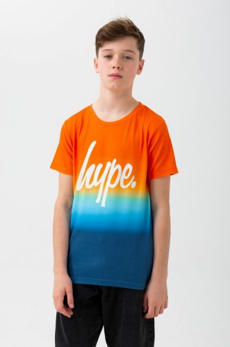 Hype tricou de bumbac pentru copii culoarea portocaliu, cu imprimeu