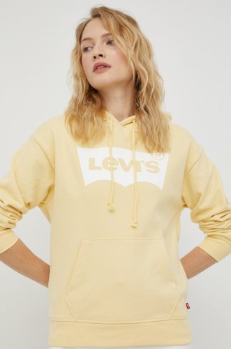 Levi's bluza femei, culoarea galben, cu imprimeu
