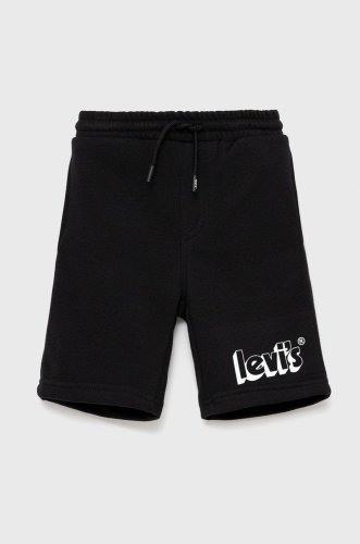 Levi's pantaloni scurti copii culoarea negru, talie reglabila