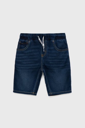 Levi's pantaloni scurti din denim pentru copii culoarea albastru marin, talie reglabila