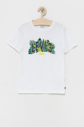 Levi's tricou copii culoarea alb, melanj