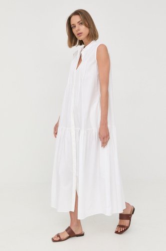 Marella rochie culoarea alb, midi, evazati