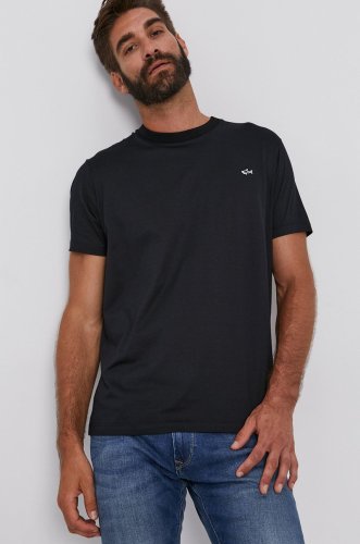 Paul&shark tricou din bumbac culoarea negru, material neted