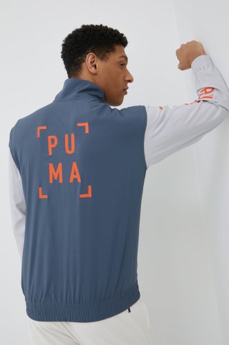 Puma jacheta de antrenament 521540 culoarea gri, de tranzitie