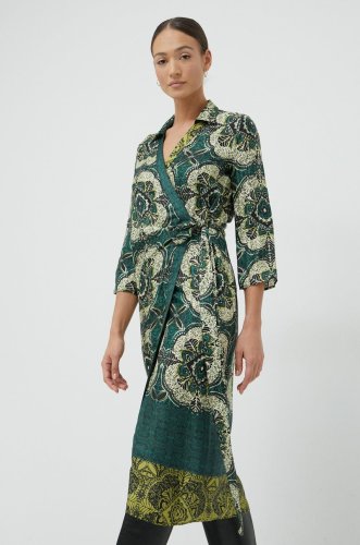 Sisley rochie culoarea verde, maxi, drept