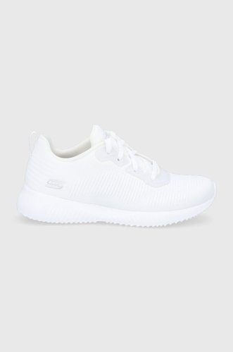 Skechers pantofi culoarea alb, cu toc plat