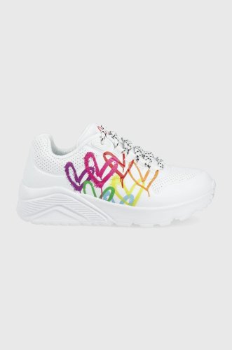Skechers sneakers pentru copii culoarea alb