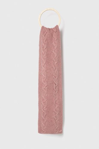 Superdry esarfa din amestec de lana culoarea roz, melanj