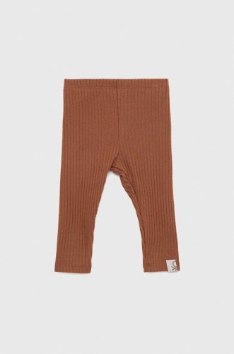 United colors of benetton leggins copii culoarea maro, neted